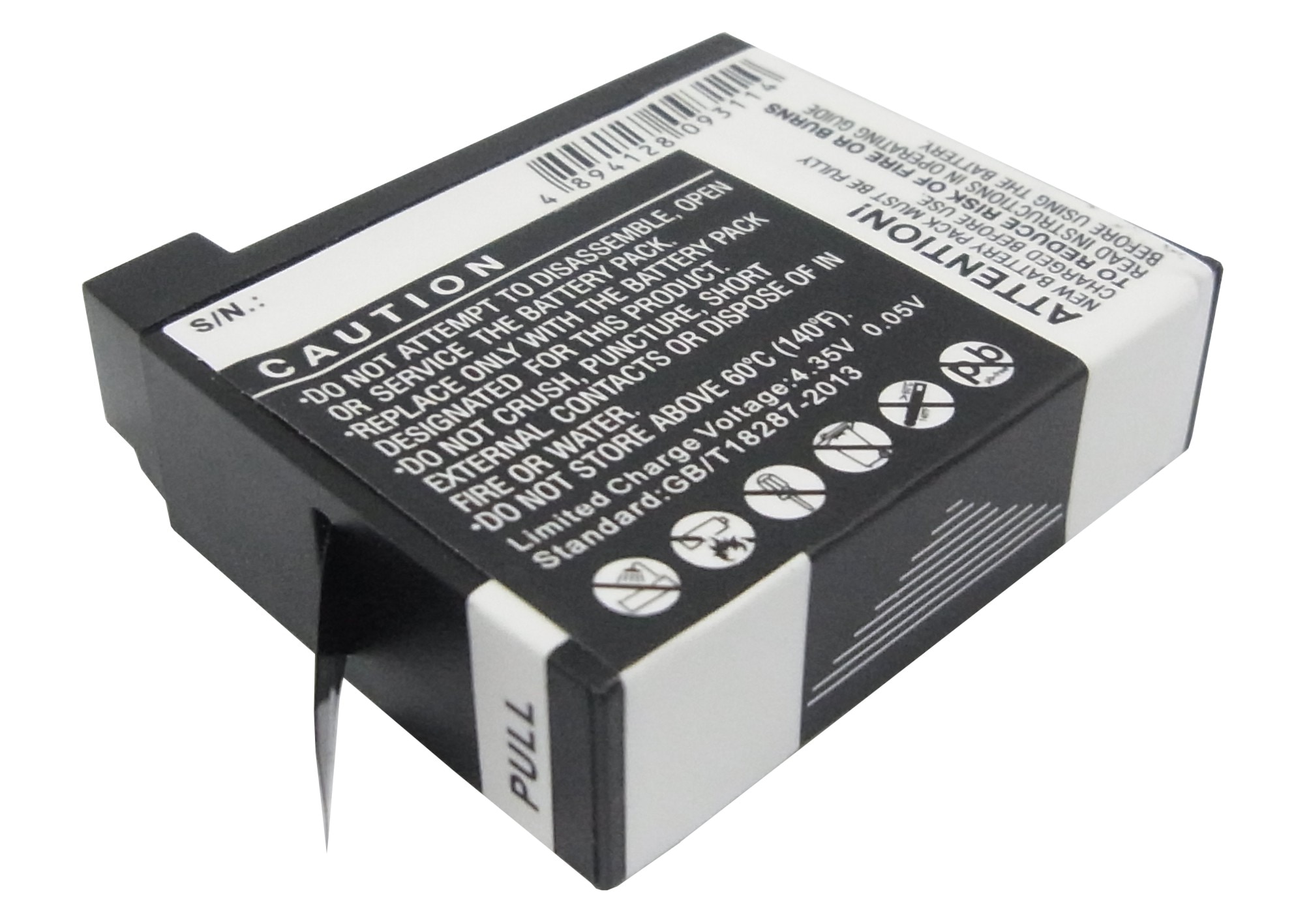 Batteri for GoPro – 1160 mAh Li-ion Erstatningsbatteri