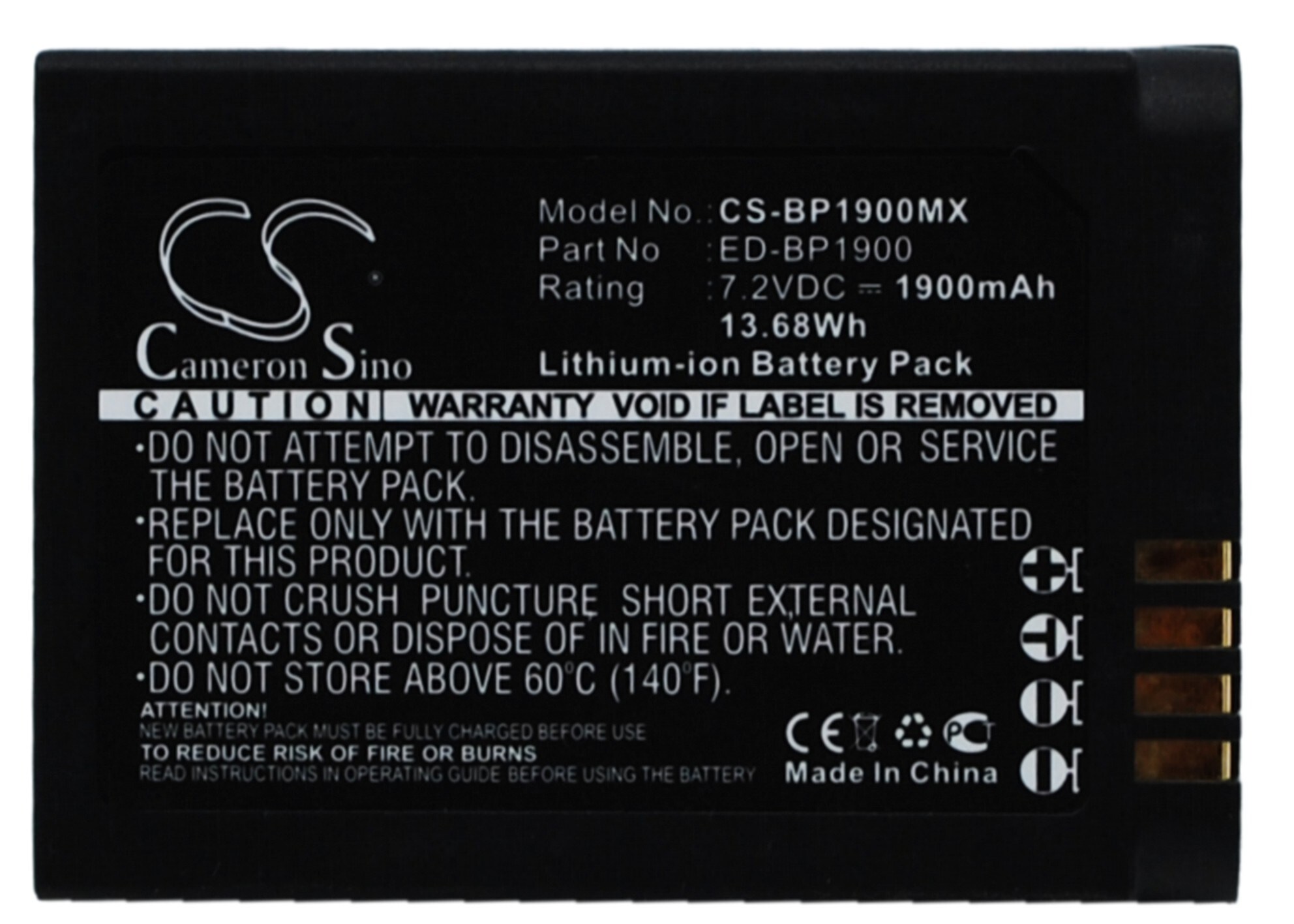 Batteri til kamera for Samsung NX1, EV-NX1ZZZBMBUS, EV-NX1ZZZBQBUS og andre.