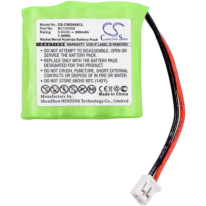 Batteri til trådløs telefon for Cable & Wireless CWD600, CWD700, CWD2000 osv.