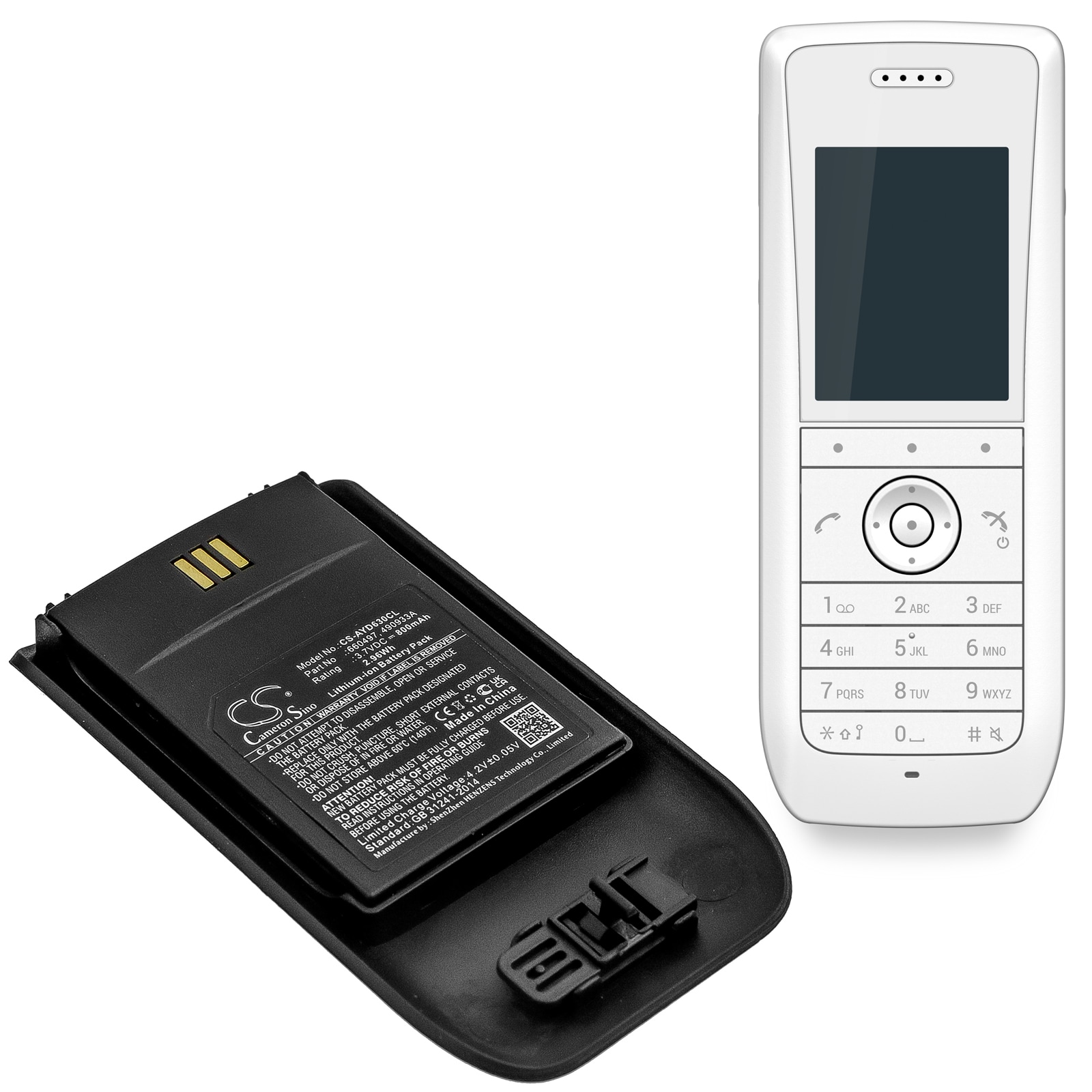 Batteri til trådløs telefon for Mitel 5634, 5614