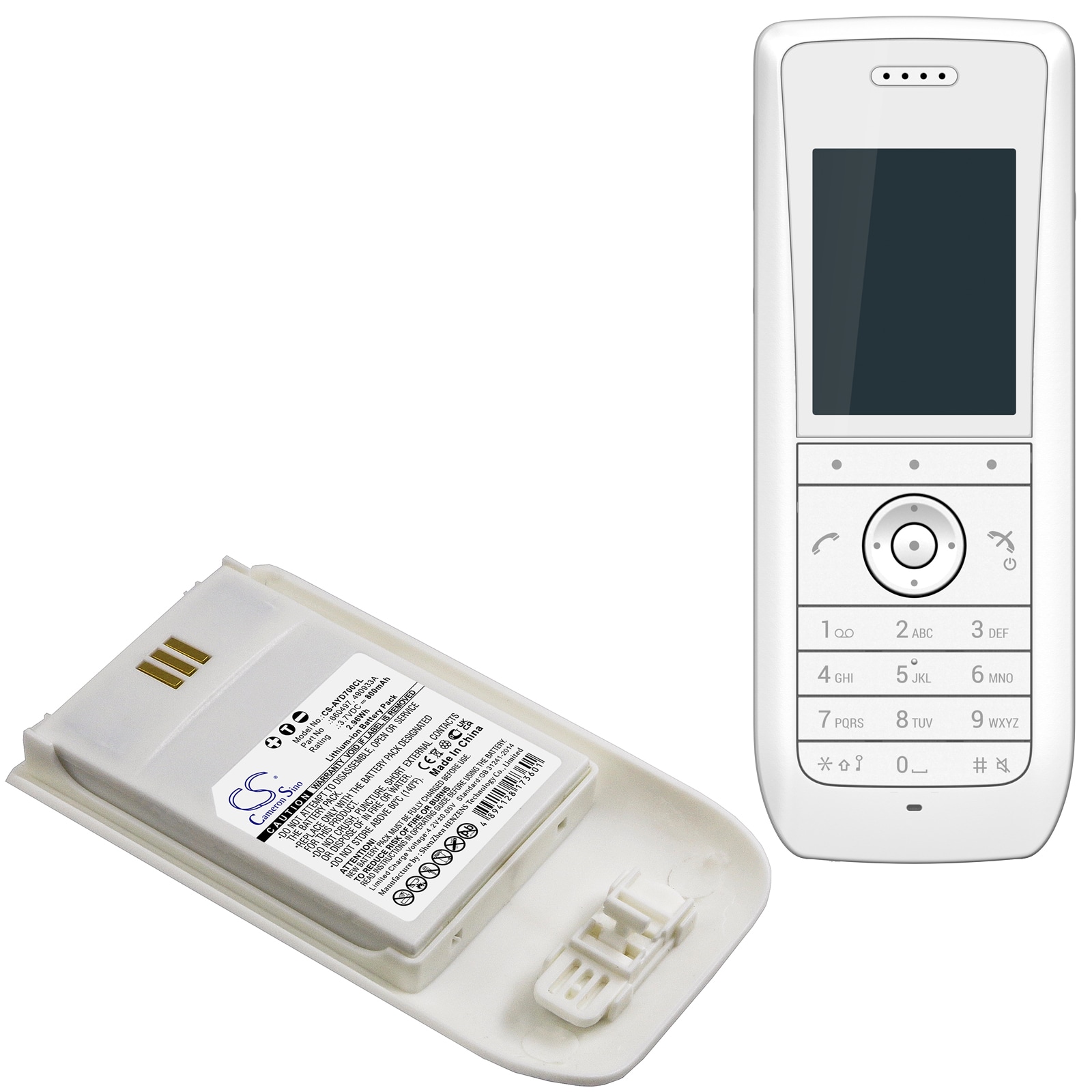 Batteri til trådløs telefon for Mitel 5634, 5614