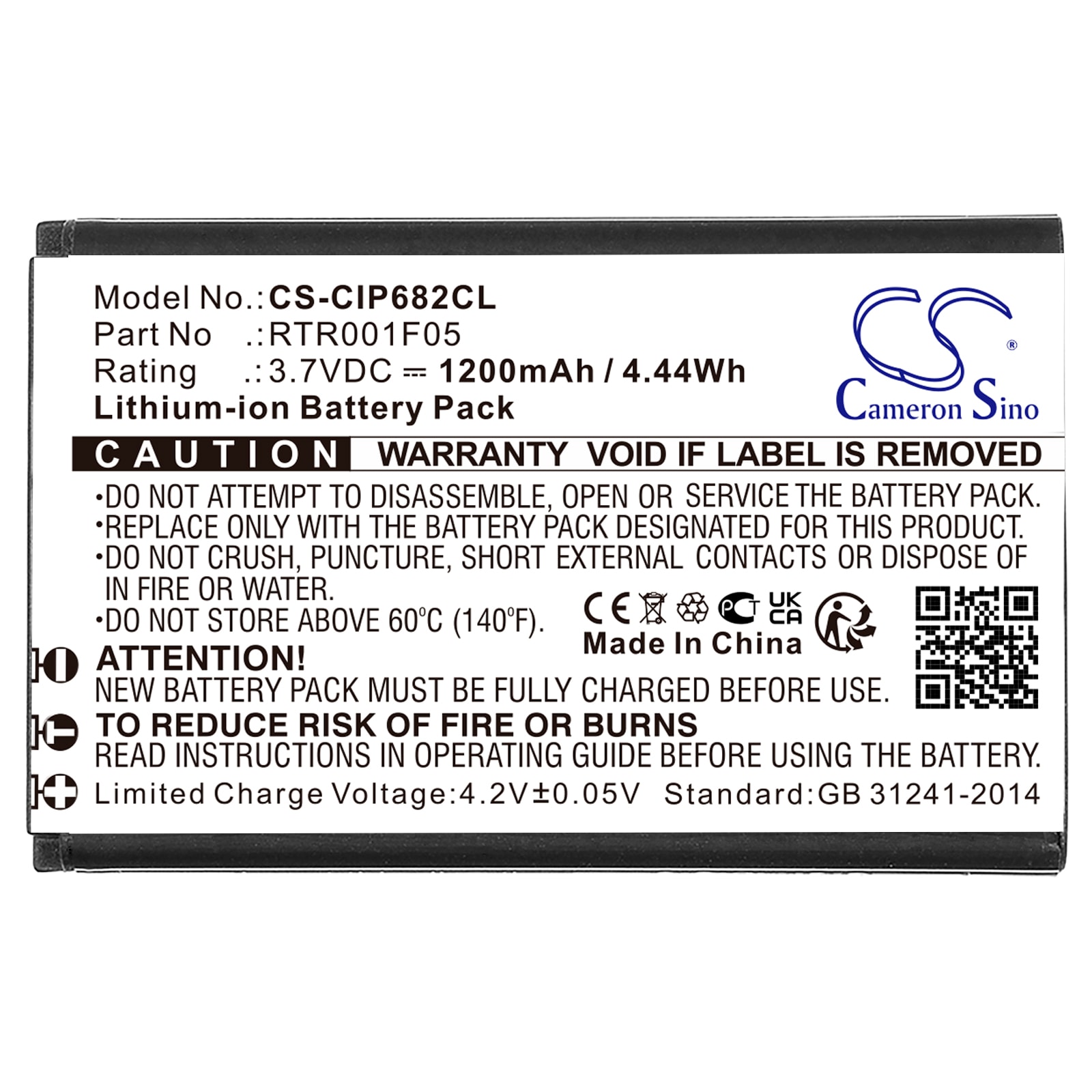 Batteri til trådløs telefon for Cisco IP DECT 6800, IP DECT 6825, CP6825-3PC-K9