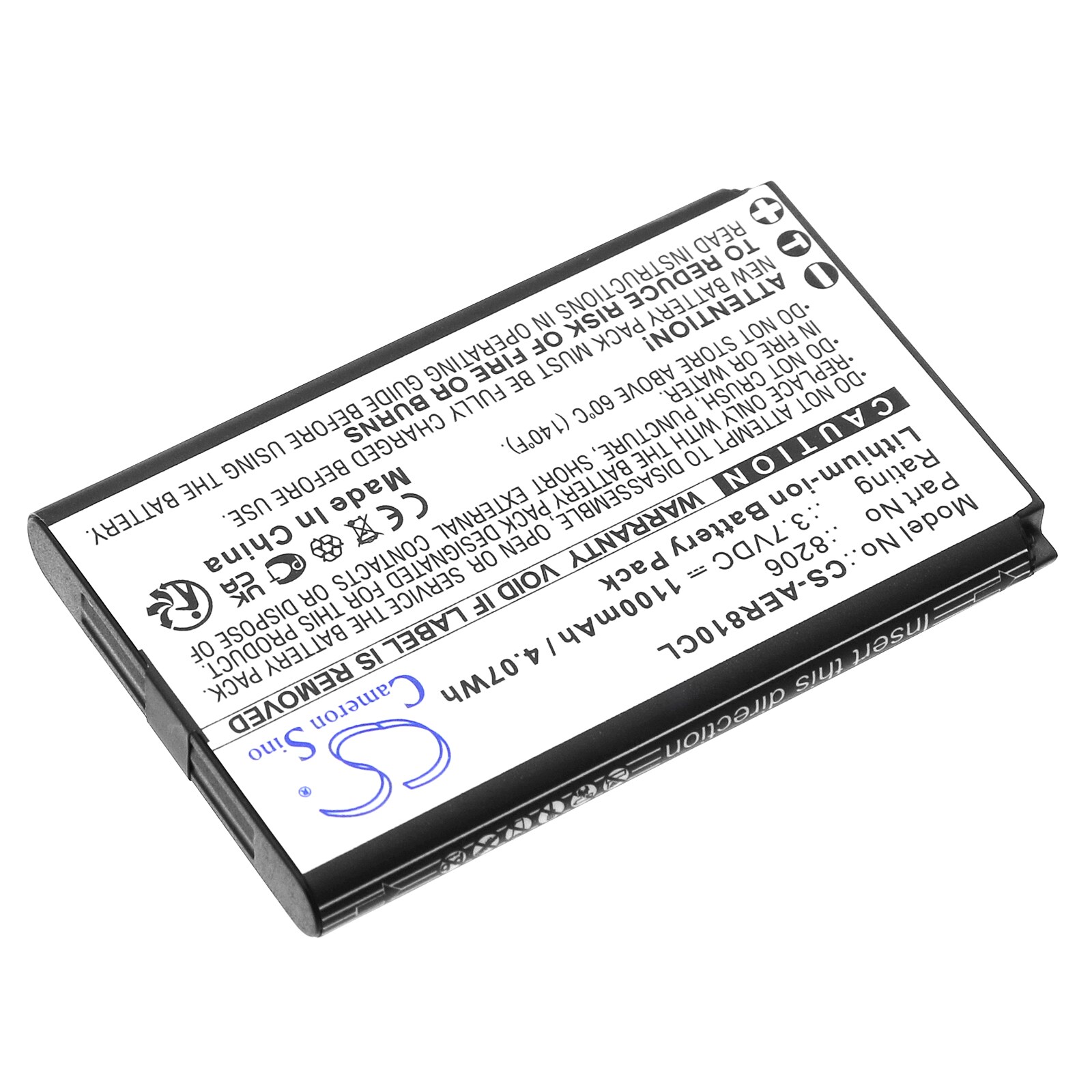 Batteri til trådløs telefon for AEi VX-8x08, AGR-8106, MIP-300 osv.