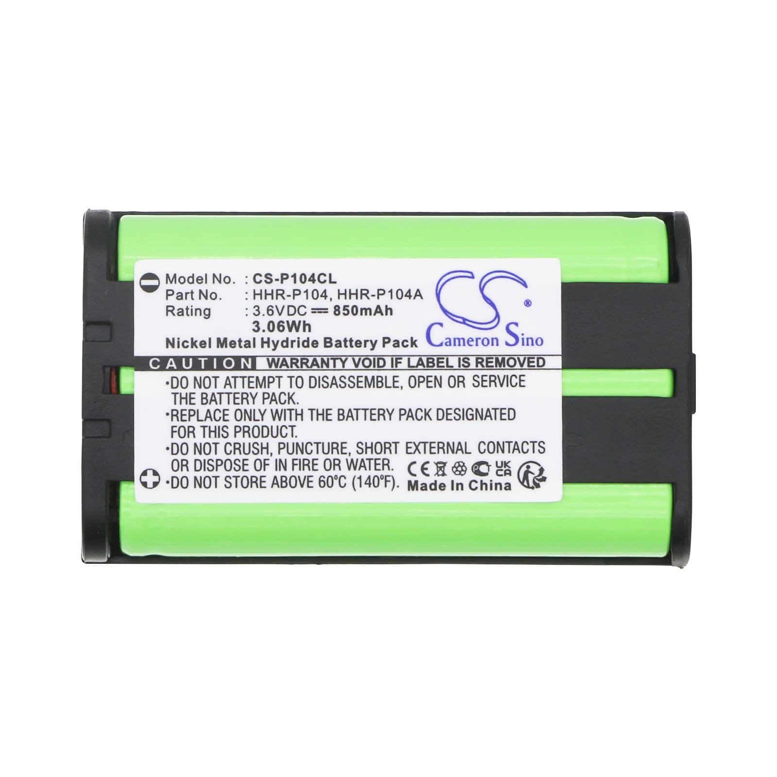 Batteri til trådløs telefon for Radio Shack 23-968, 43-9024, 43-9025 etc.