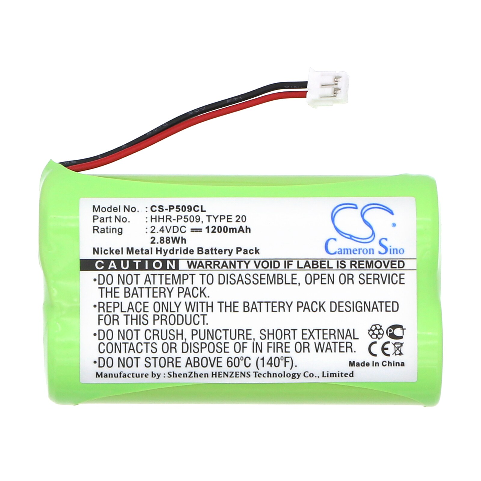 Batteri til trådløs telefon for SPP-940, SPP-977, SPP-A1050 og andre