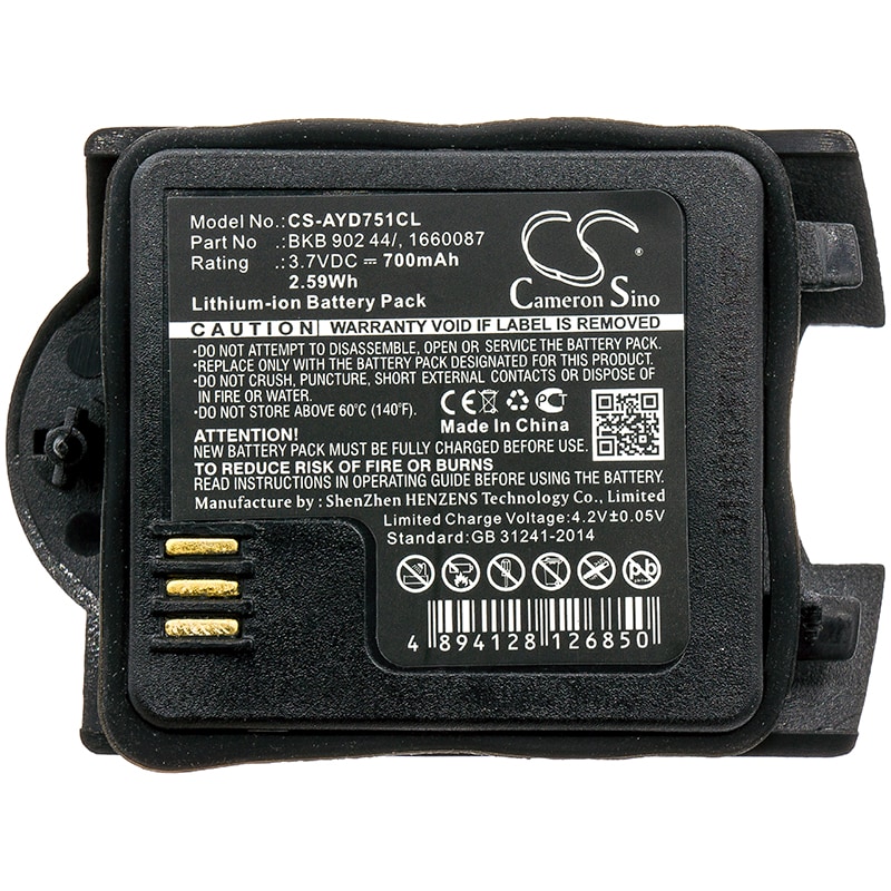 Batteri til trådløs telefon for Ascom Talker 9D24 MKII, Grade 3, Messenger 9D24 MKII og andre.