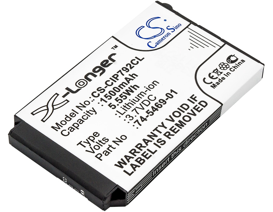 Batteri til trådløs telefon for Cisco 7925G, 7926G, 7925G-EX og andre.