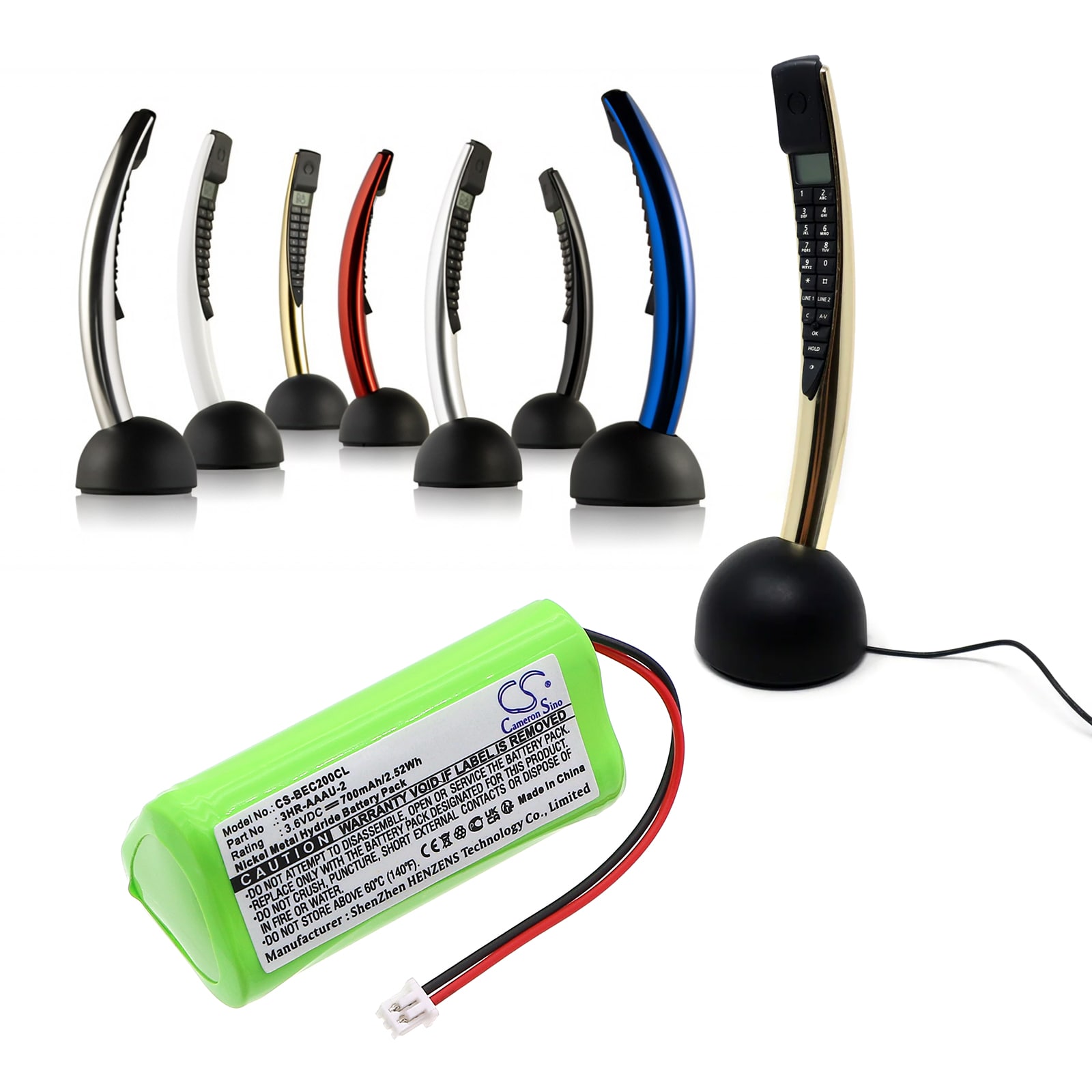 Batteri for trådløs telefon for Bang & Olufsen Beocom 2