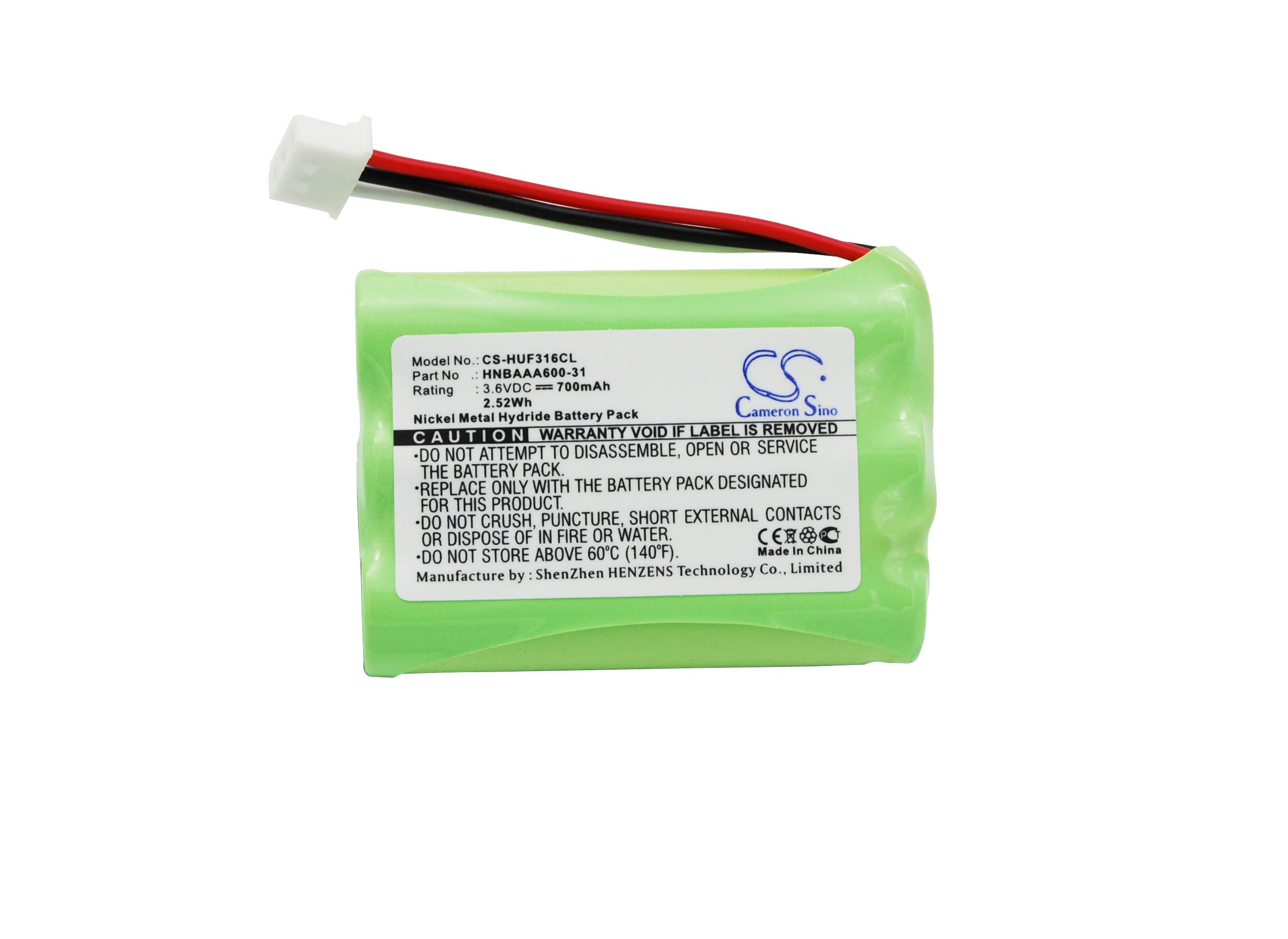 Batteri for trådløs telefon for Huawei F316, F317, F202 og andre.