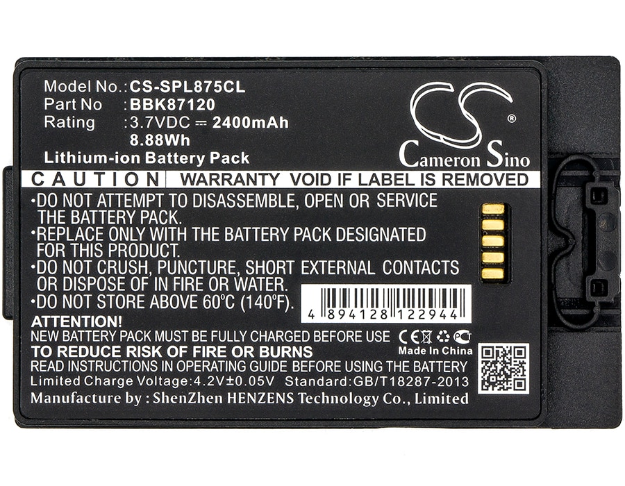 Batteri til trådløs telefon for Spectralink 8742, PIVOT S8742, PBL87420