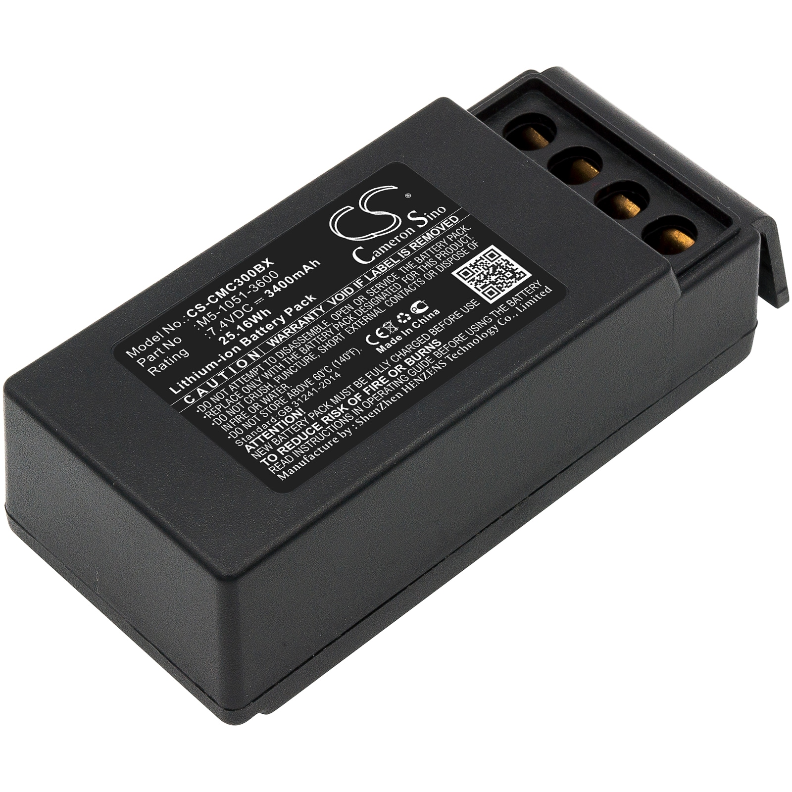 Batteri til kranfjernkontroll for Cavotec M9-1051-3600 EX, MC-3, MC-3000