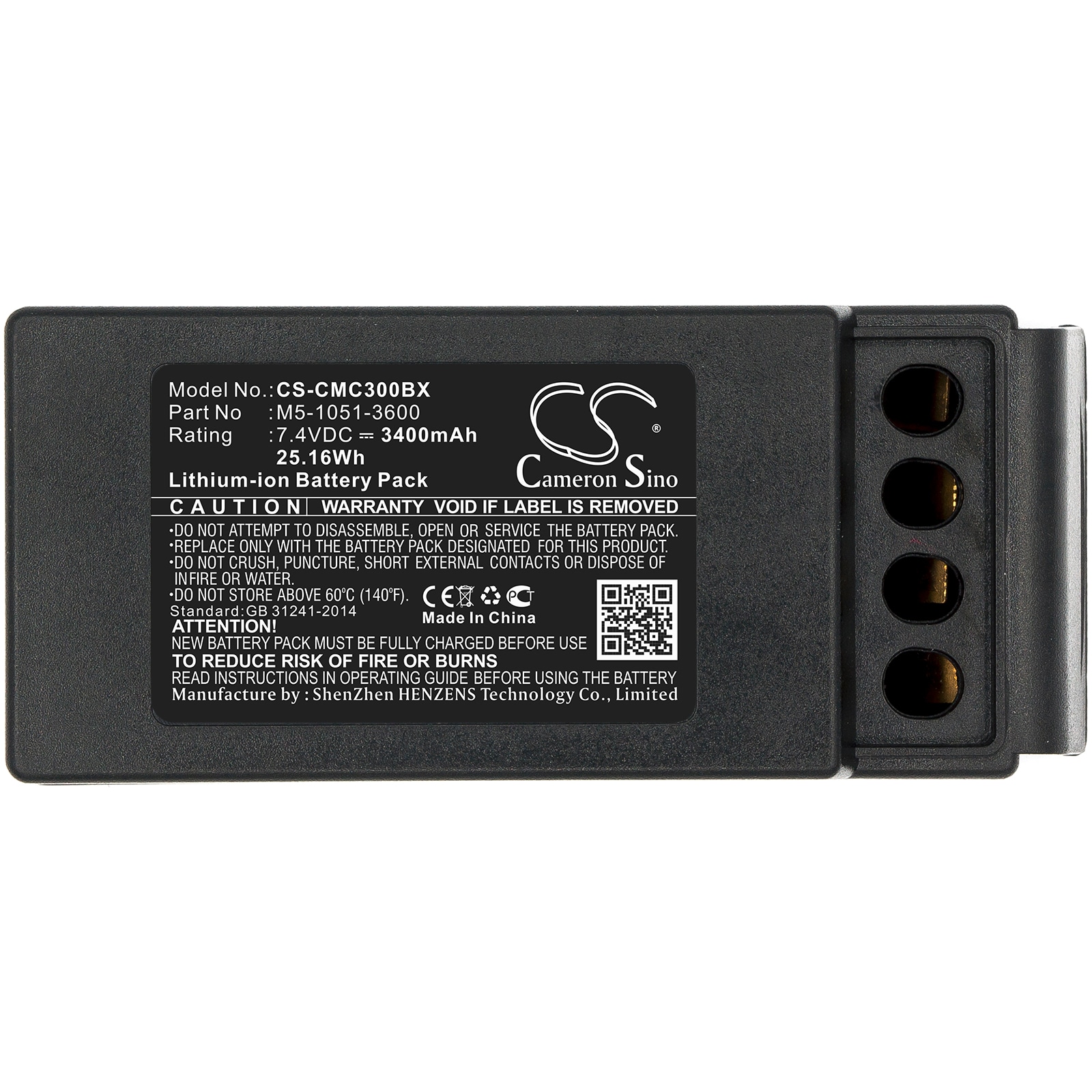 Batteri til kranfjernkontroll for Cavotec M9-1051-3600 EX, MC-3, MC-3000