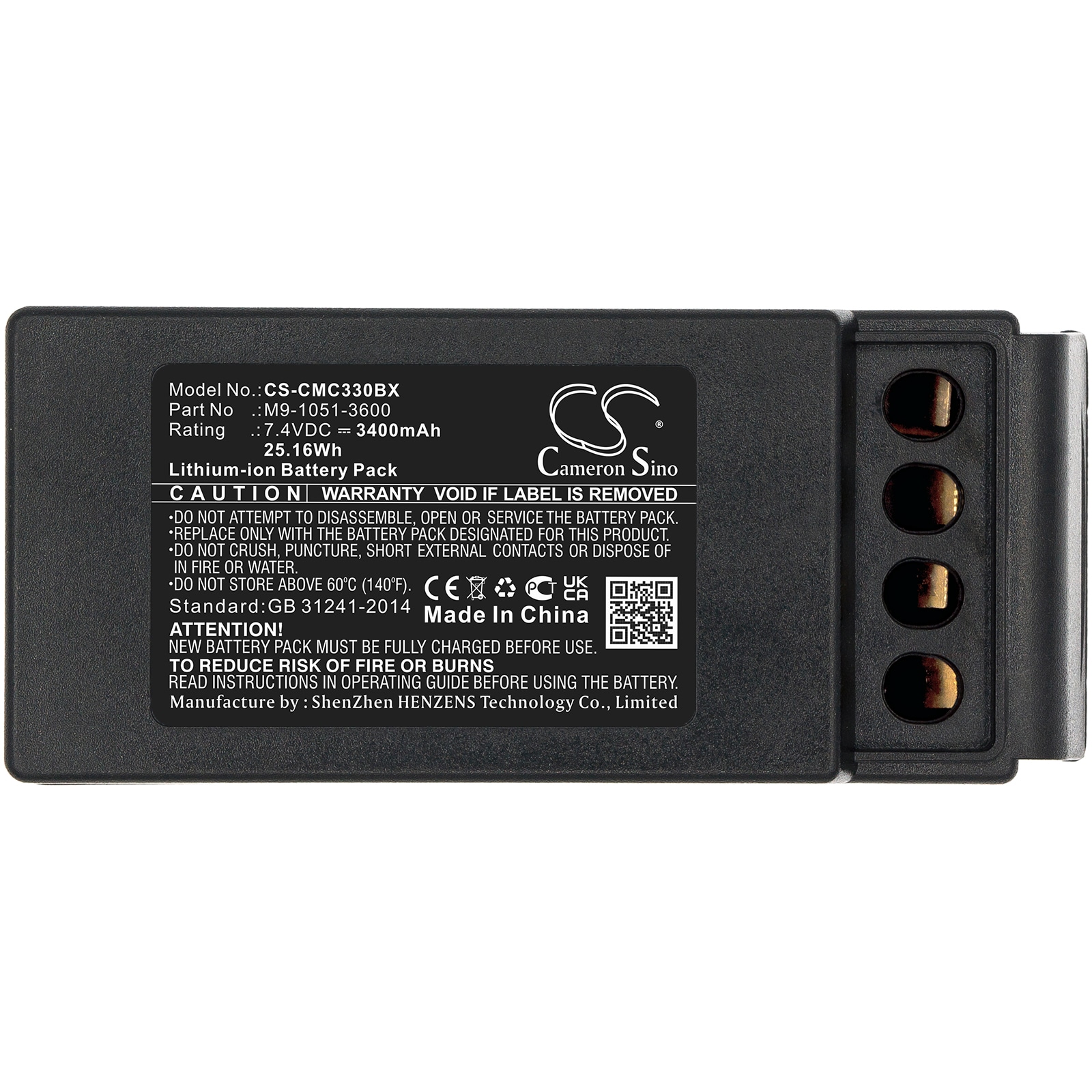 Batteri til kranfjernkontroll for Cavotec MC3300