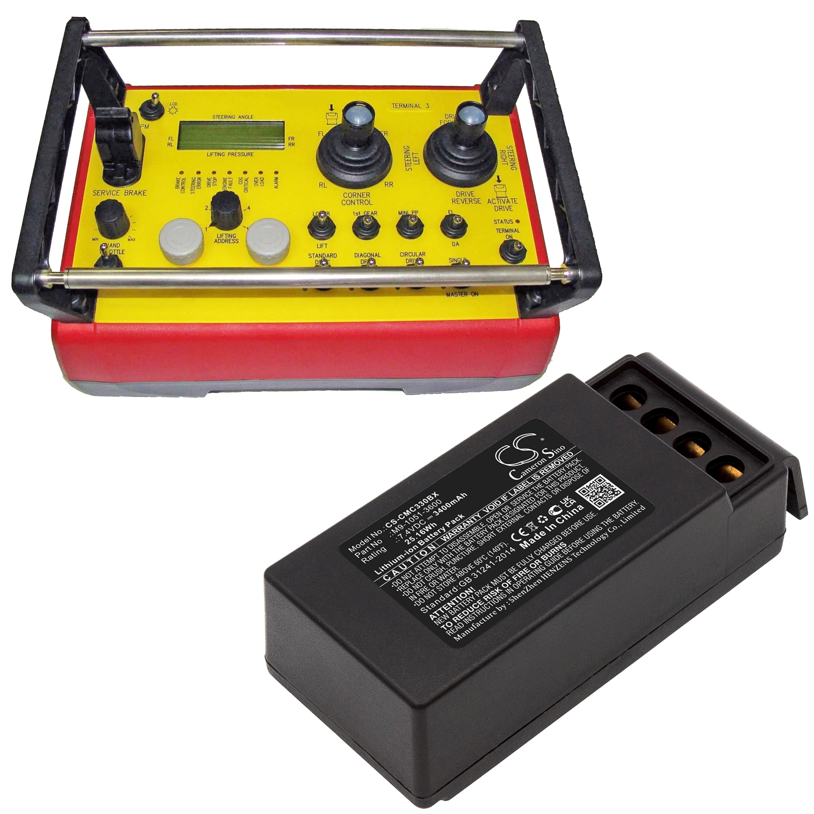 Batteri til kranfjernkontroll for Cavotec MC3300