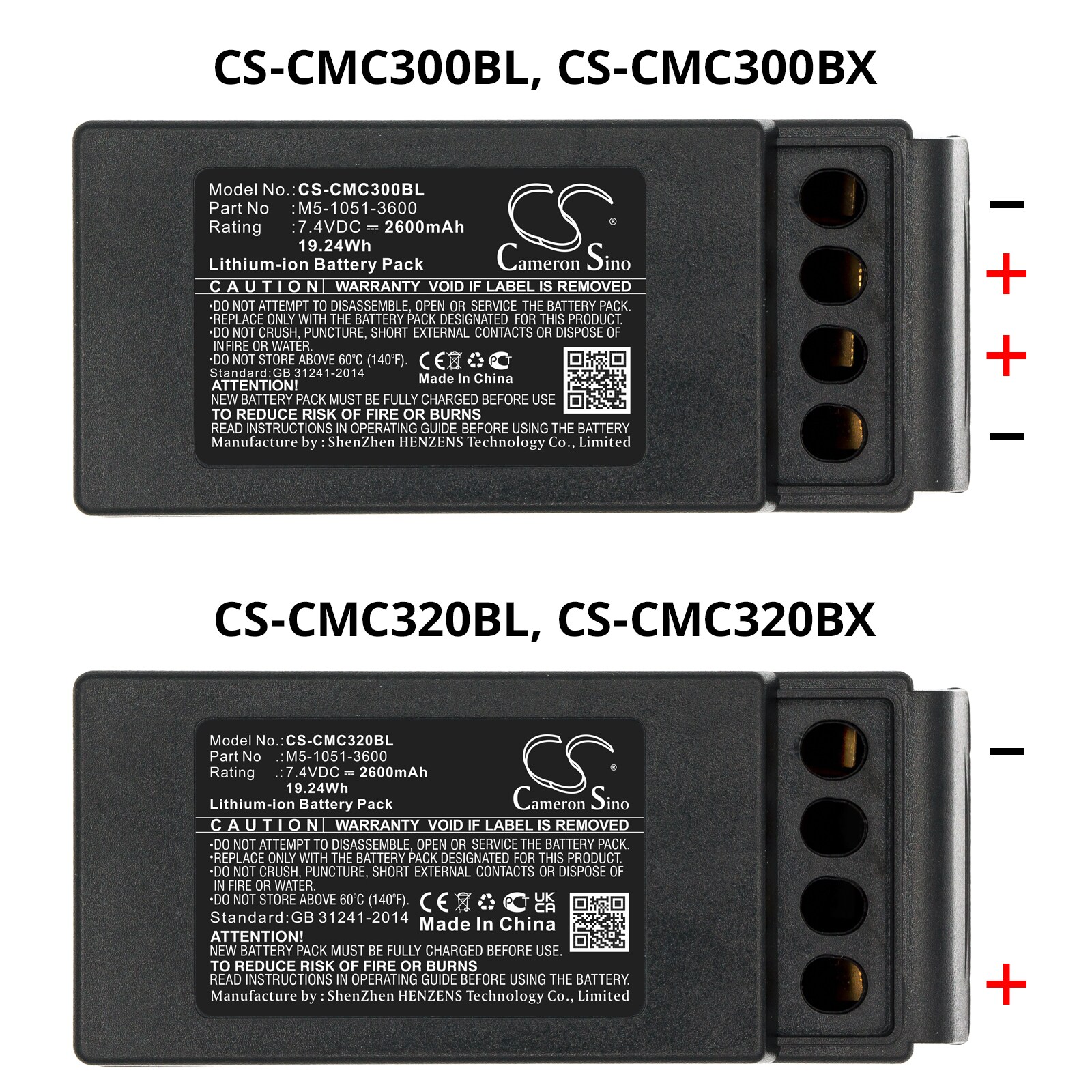 Batteri til kranfjernkontroll for Cavotec M9-1051-3600 EX, MC-3, MC-3000