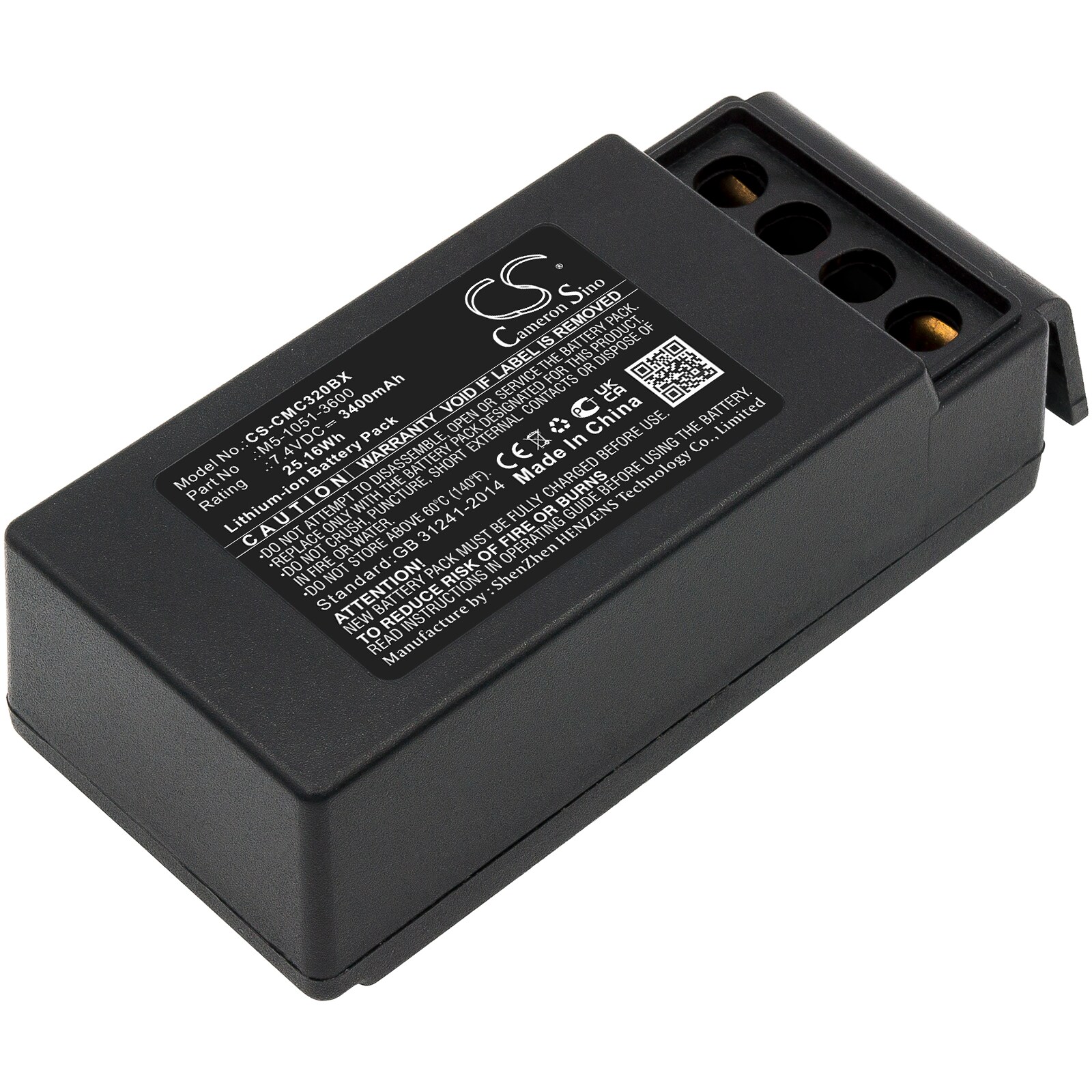 Batteri til kranfjernkontroll for Cavotec M9-1051-3600 EX, MC-3, MC-3000