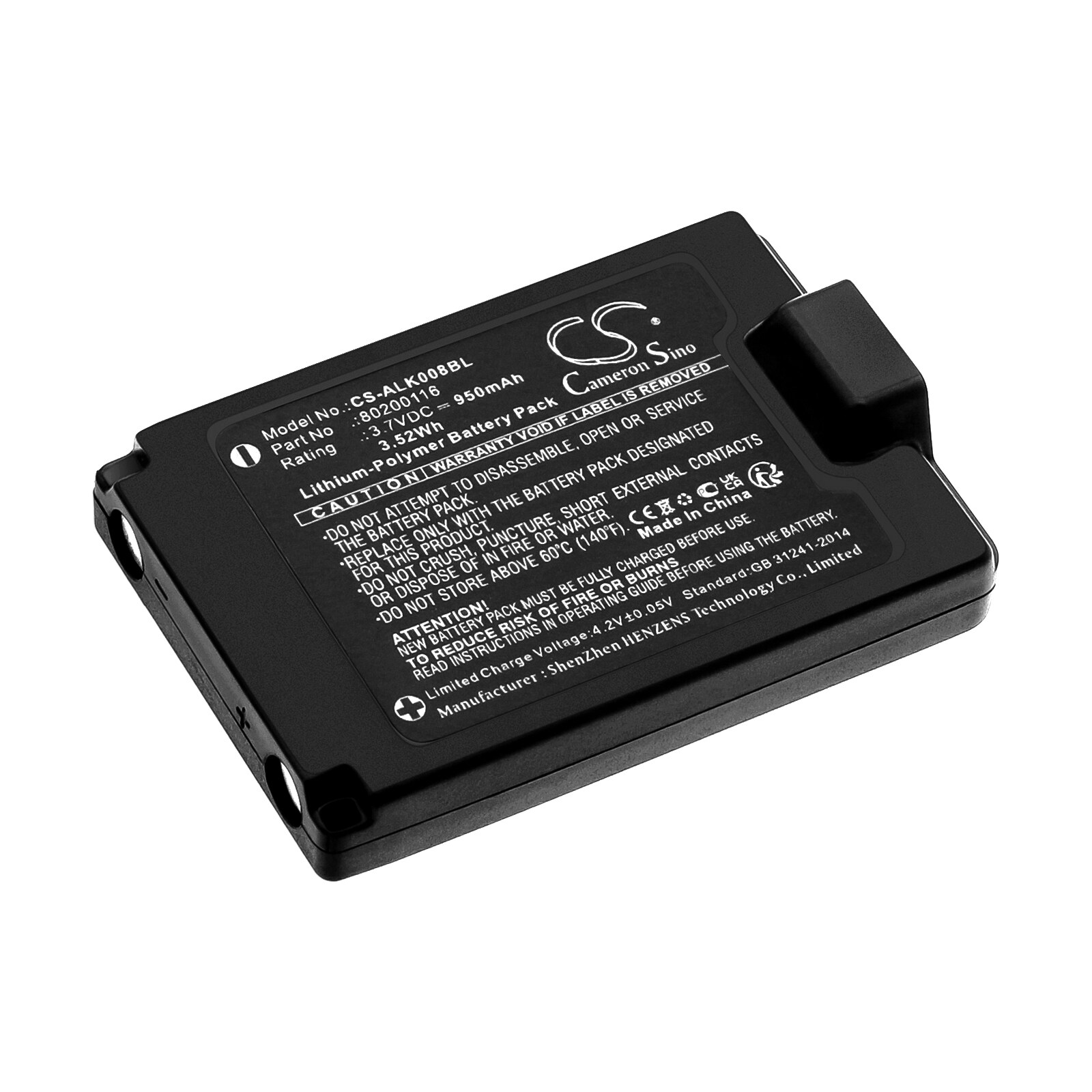 Batteri til kranfjernkontroll for Autec A8B, luftfjernkontroll