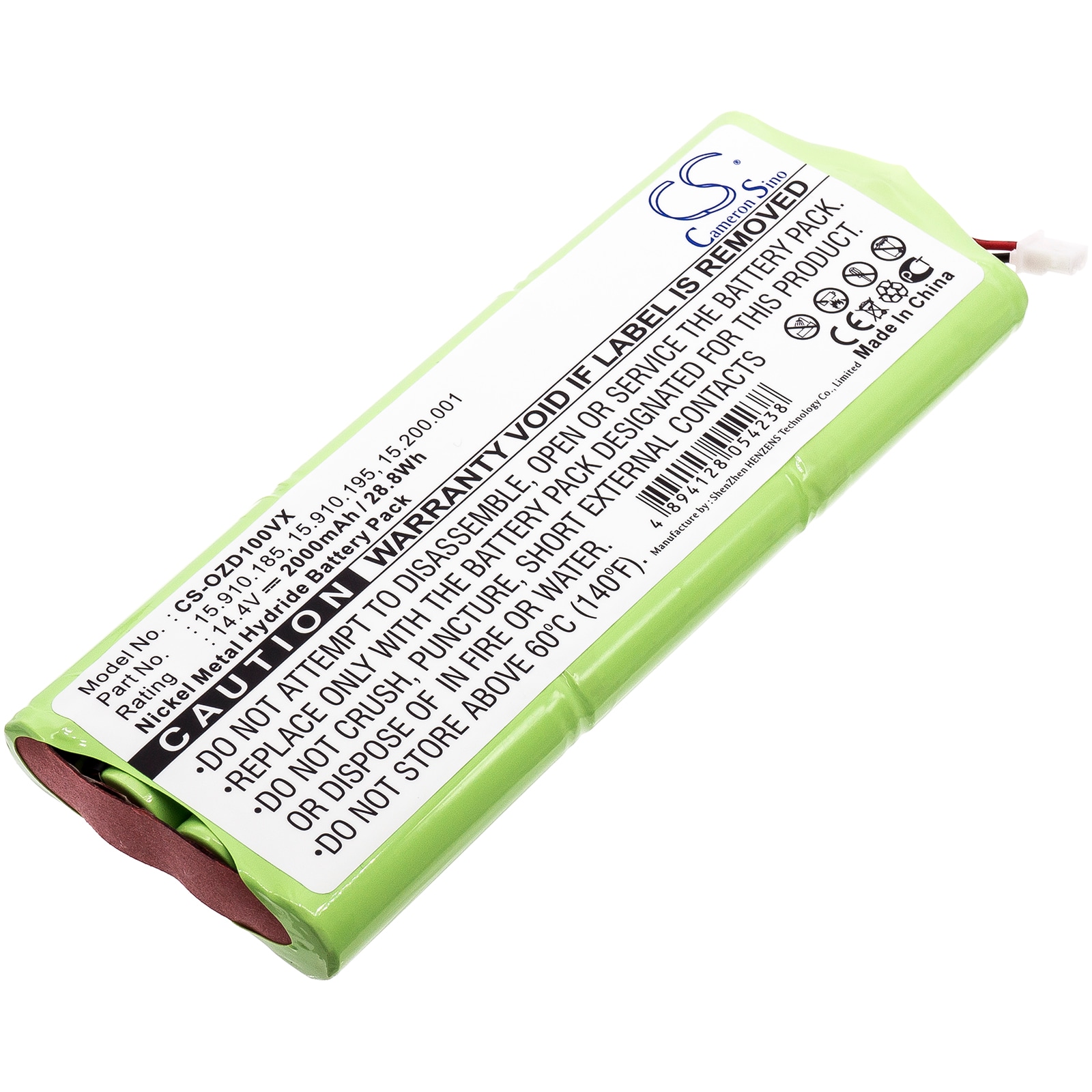 Batteri til kranfjernkontroll for Ozroll ODS-kontroller, E-Port-kontroller