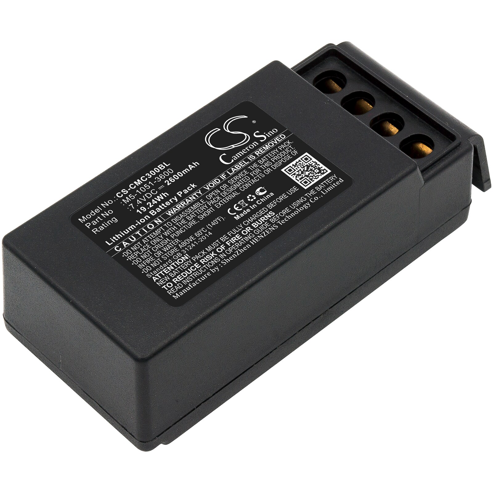 Batteri til kranfjernkontroll for Cavotec M9-1051-3600 EX, MC-3, MC-3000