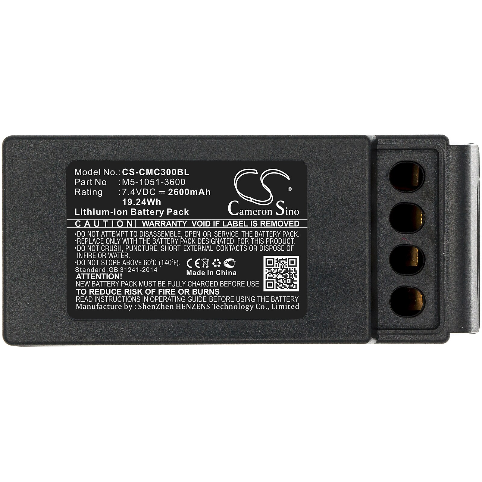 Batteri til kranfjernkontroll for Cavotec M9-1051-3600 EX, MC-3, MC-3000