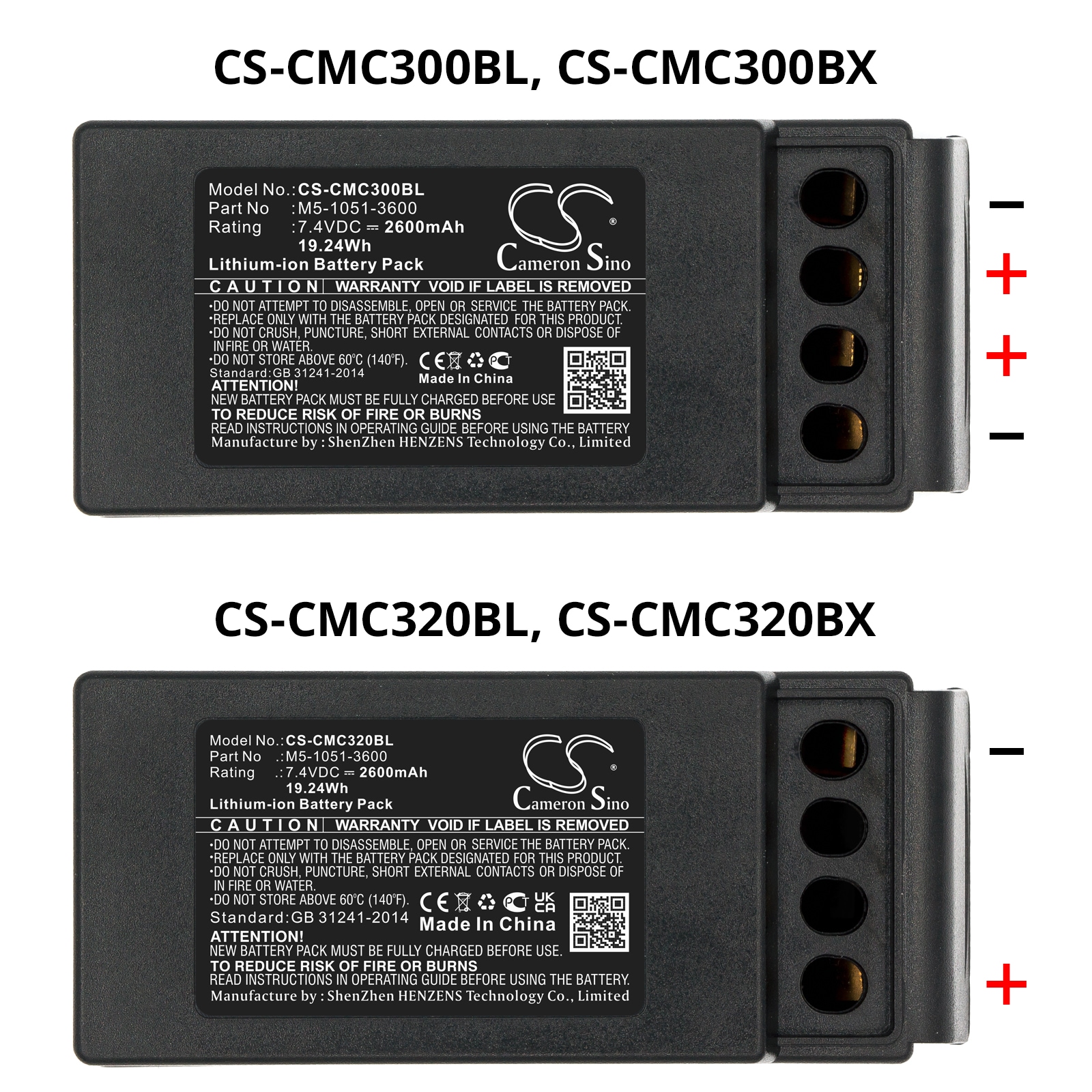 Batteri til kranfjernkontroll for Cavotec M9-1051-3600 EX, MC-3, MC-3000