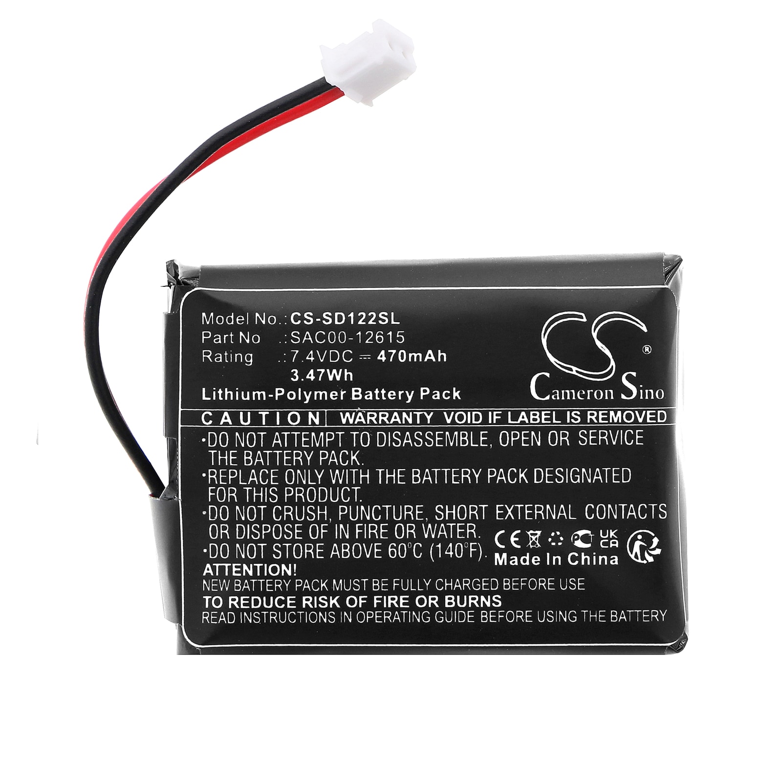 Batteri til hundehalsbånd for SportDOG SDT54-13923