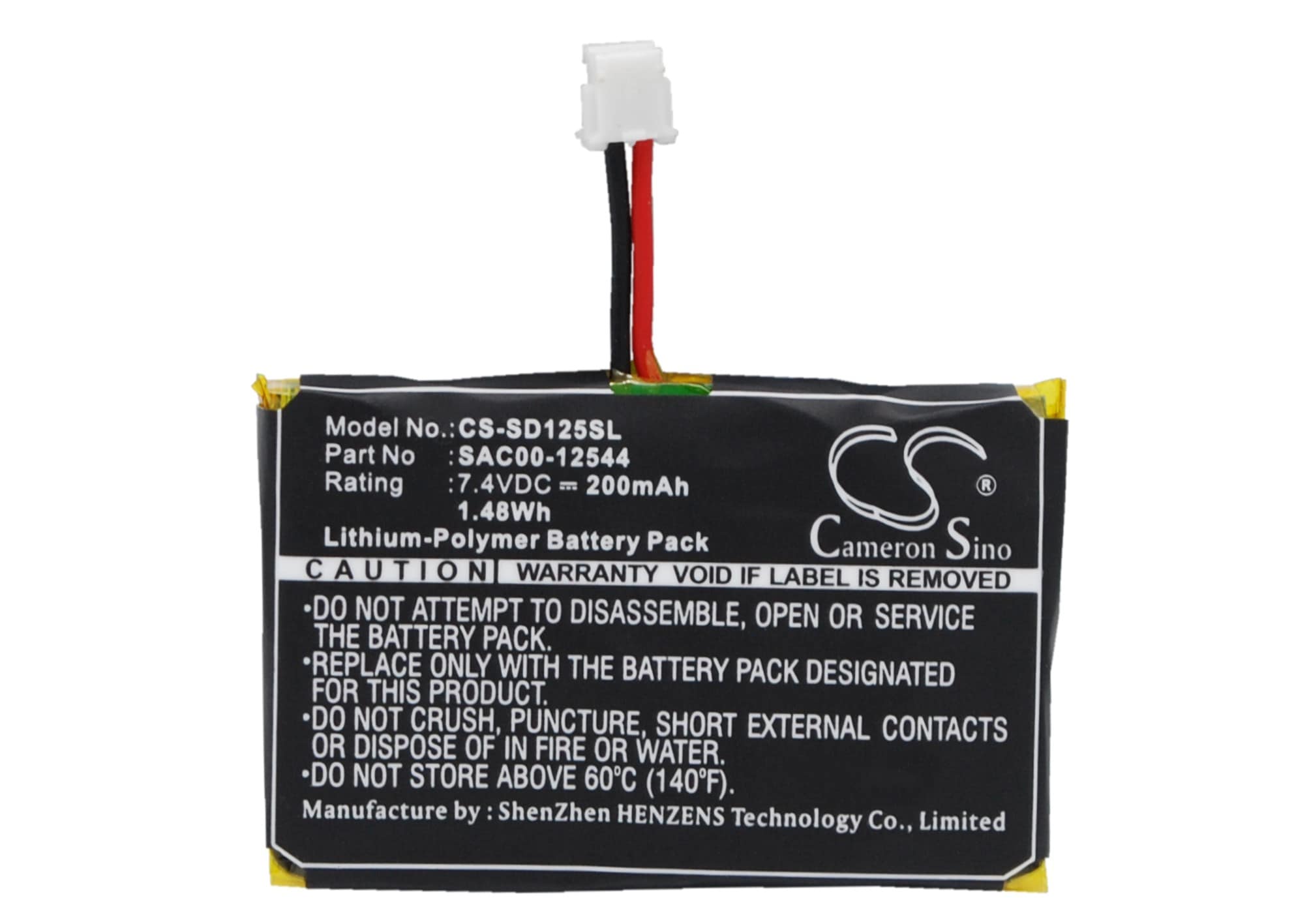 Batteri til hundehalsbånd for Sportdog SD-1225 Trainer Receiver og andre