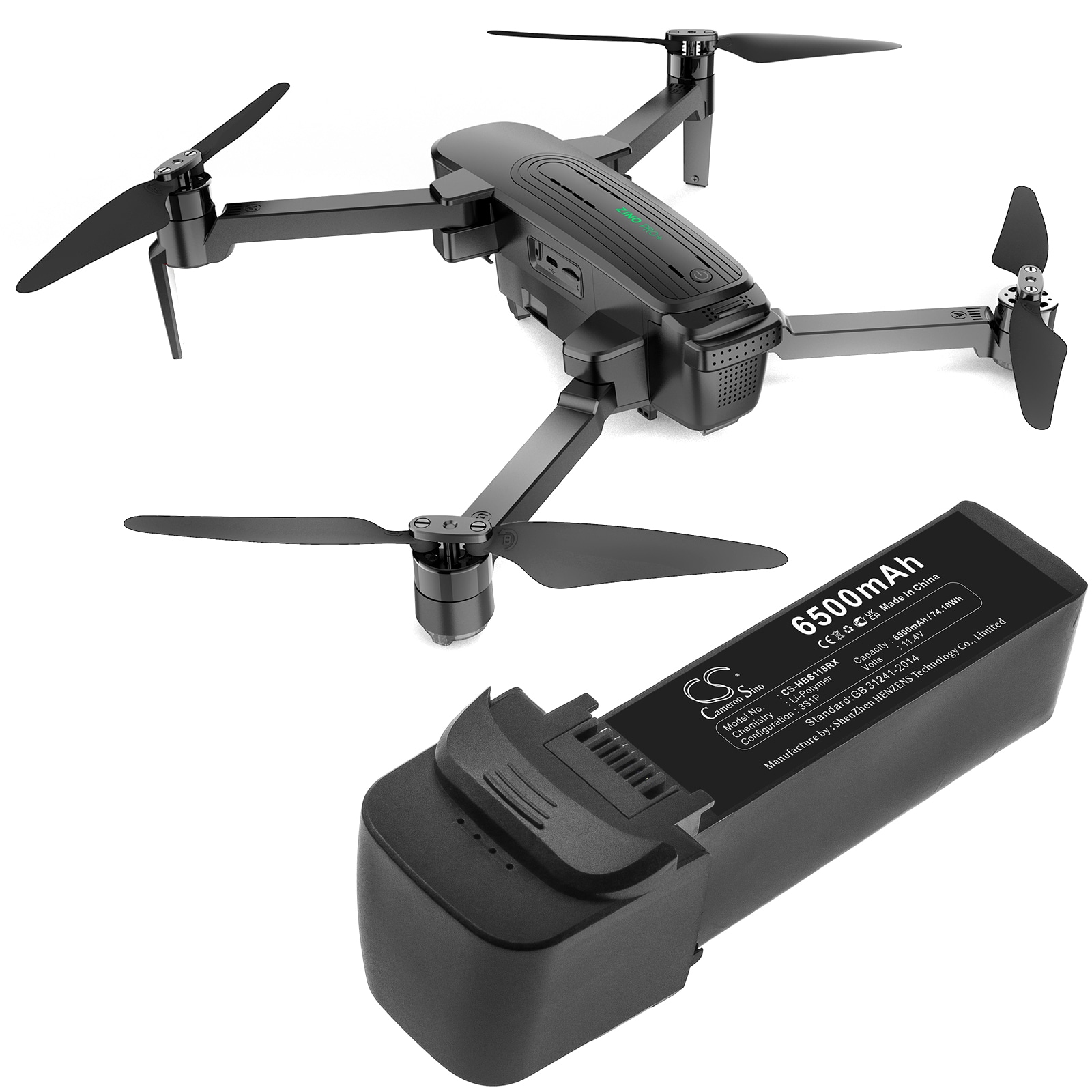 Batteri for droner til Hubsan Zino Pro Plus, Zino Pro+