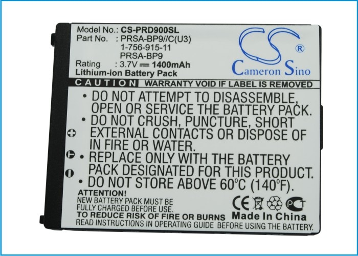 Batteri for e-bok, e-leser for Sony Portable Reader PRS-900, PRS-900 etc.