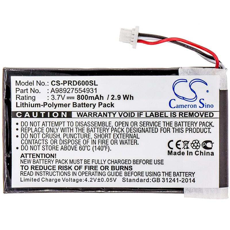 Batteri for e-bok, e-leser for Sony PRS-600, PRS-600/RC, PRS-600/BC