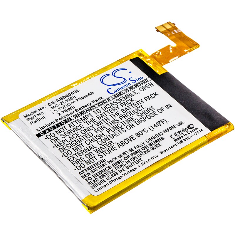 Batteri for e-bok, e-leser for $ 0000034n Kindle 6, D01100, Kindle 4 og andre.