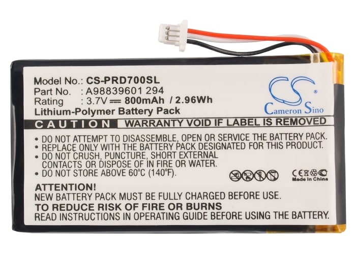 Batteri for e-bok, e-leser for Sony PRS-700, PRS-700BC