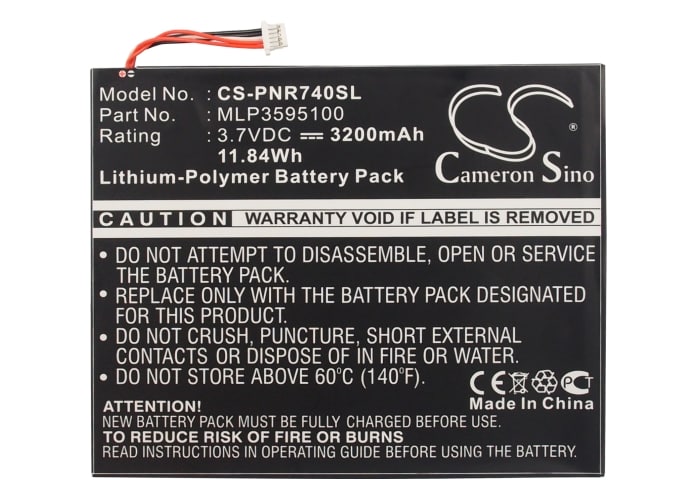 Batteri for e-bok, E-reader for Pandigital Novel Tablet Colour, R7T40WWHFI