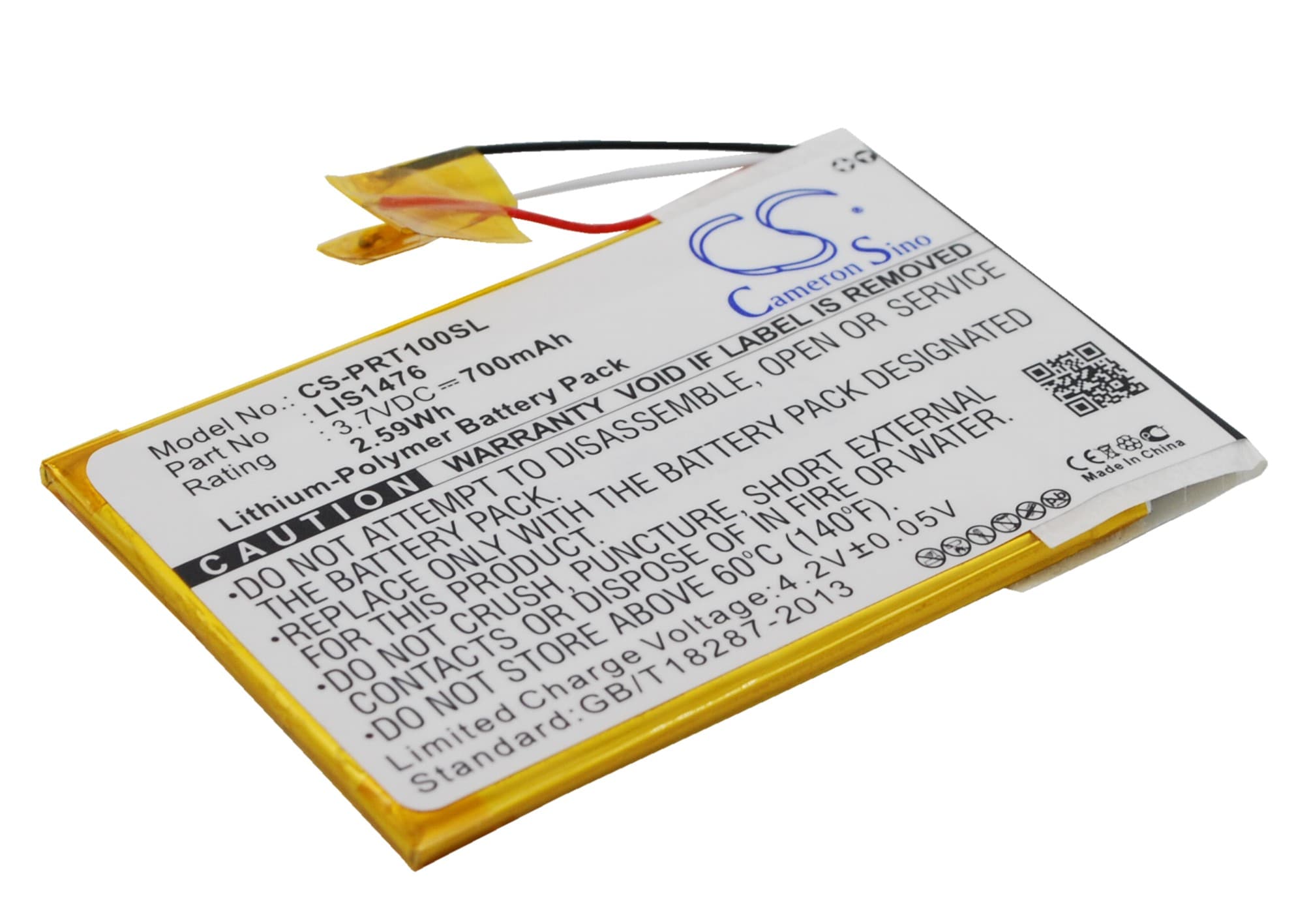 Batteri for e-bok, e-leser for Sony PRS-T1, PRS-T2, PRS-T3 etc.