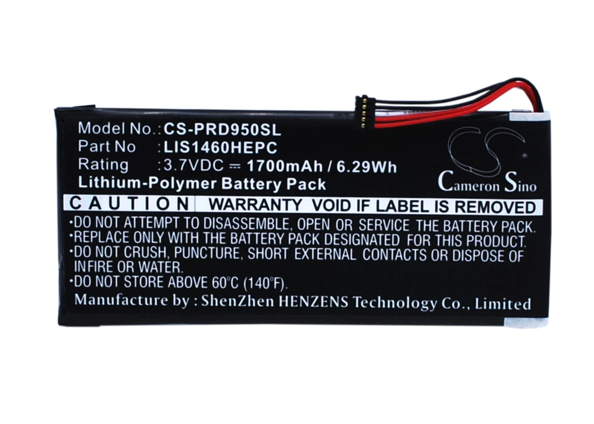 Batteri for e-bok, e-leser for Sony PRS-950, PRS-950SC