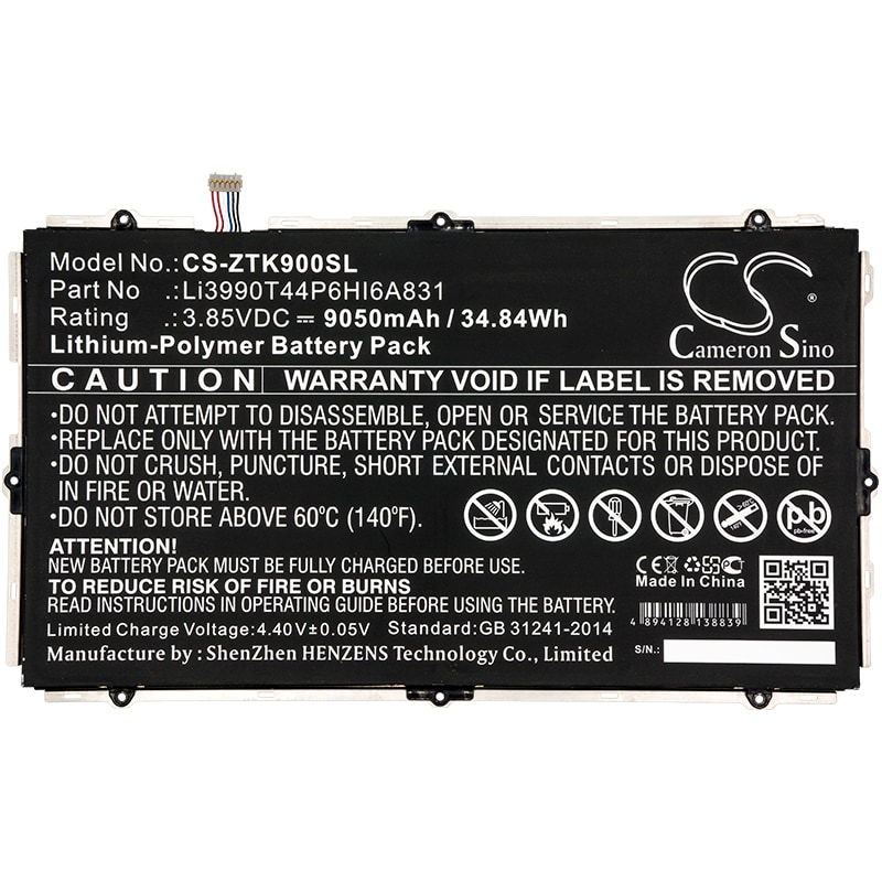Nettbrettbatteri for ZTE K90U, ZPAD 10.1