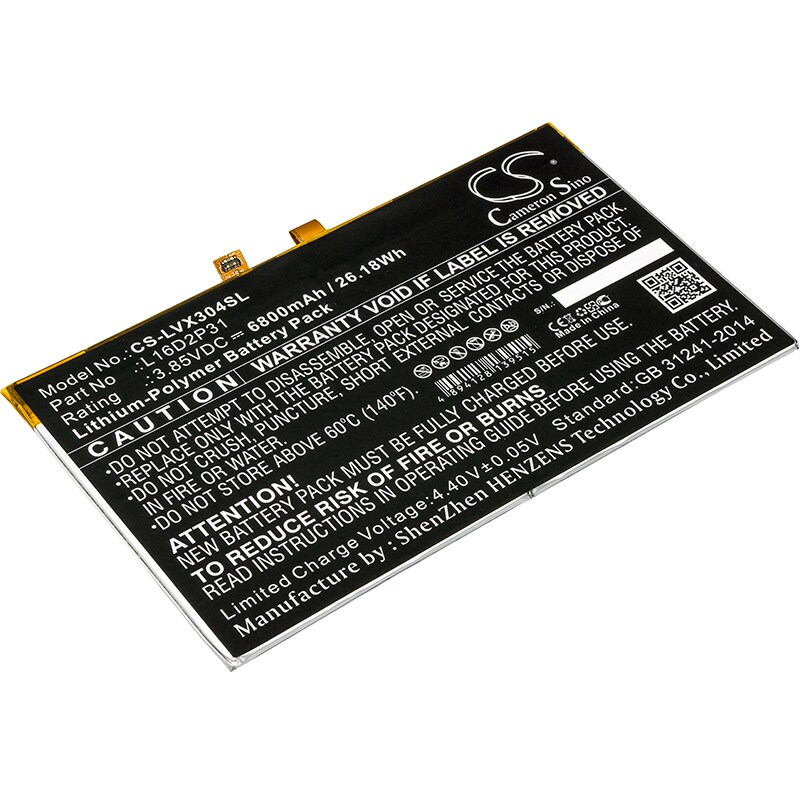 Batteri til nettbrett for Lenovo Tab 4 10, Tab 4 10.1, TB-X304F og andre.