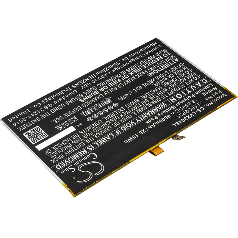 Batteri til nettbrett for Lenovo Tab 4 10, Tab 4 10.1, TB-X304F og andre.