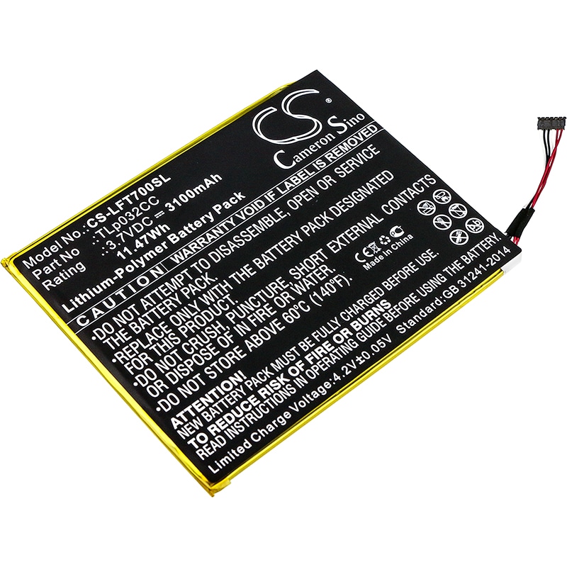 Nettbrettbatteri for Alcatel One Touch Pixi 8 8.0 3G, 9005X, OT-9005X og andre.