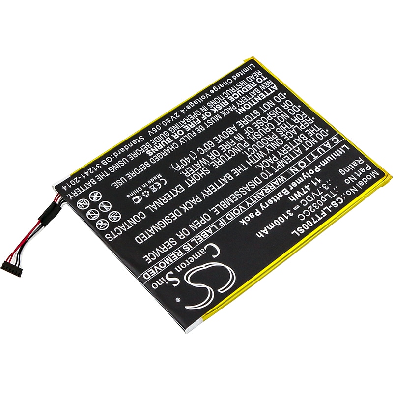 Nettbrettbatteri for Alcatel One Touch Pixi 8 8.0 3G, 9005X, OT-9005X og andre.
