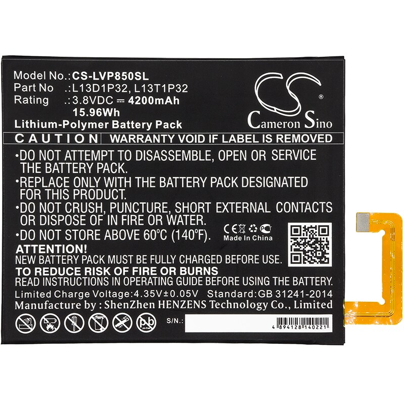 Batteri til nettbrett for Lenovo Tab 2 A8-50, Tab 2 A8-50F, Tab 2 A8-50LC