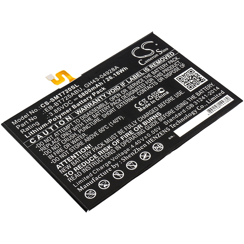 Batteri til nettbrett for Samsung Galaxy Tab S5e, Galaxy Tab S5e 10.5 og andre.