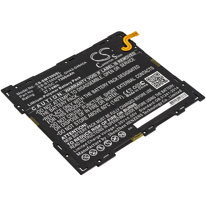 Batteri til nettbrett for Samsung SM-T590, SM-T595, Galaxy Tab A 10.5 2018 og andre.