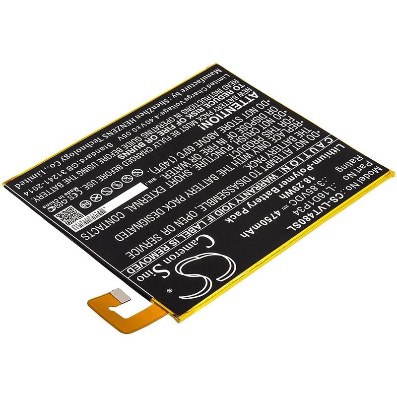 Batteri til nettbrett for Lenovo Tab4 8, Tab4 8 Plus, TB-8704X og andre.