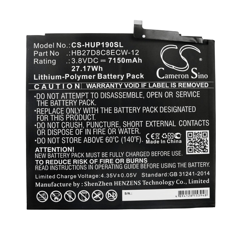 Batteri til nettbrett for Huawei MatePad Pro, MRX-AL09, MRX-AL19 og andre.