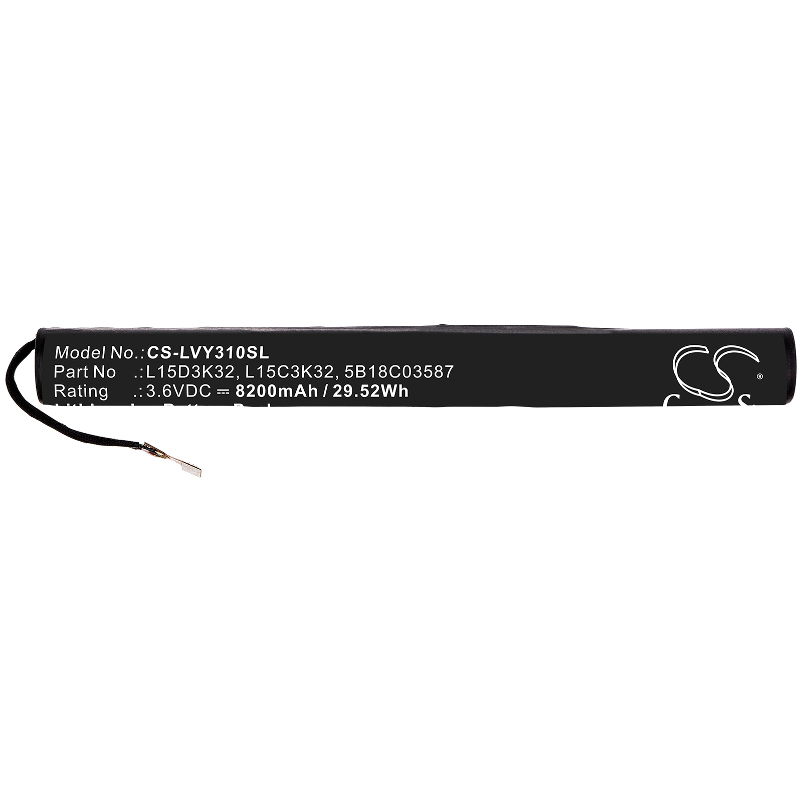 Batteri til nettbrett for Lenovo Yoga Tab 3 10, YT3-X50, YT3-X50F og andre.