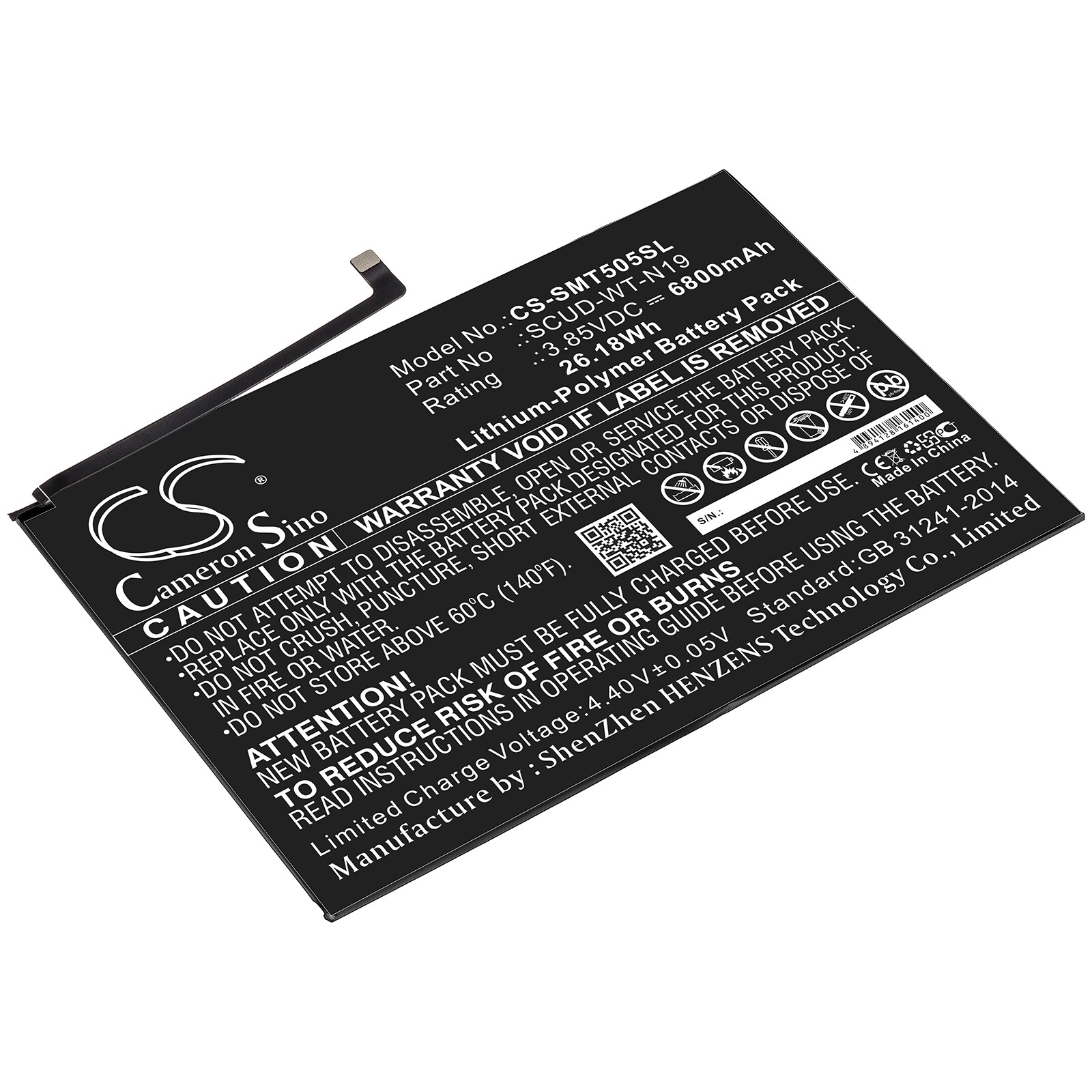 Batteri til nettbrett for Samsung Galaxy Tab A7 10.4 2020, SM-T500, SM-T505