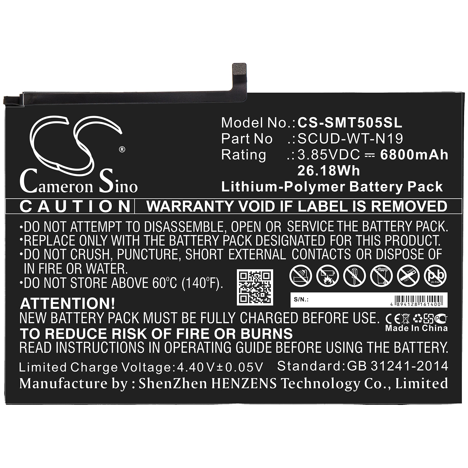 Batteri til Samsung Galaxy Tab A7 10.4 (2020) – 6800 mAh Li-Polymer