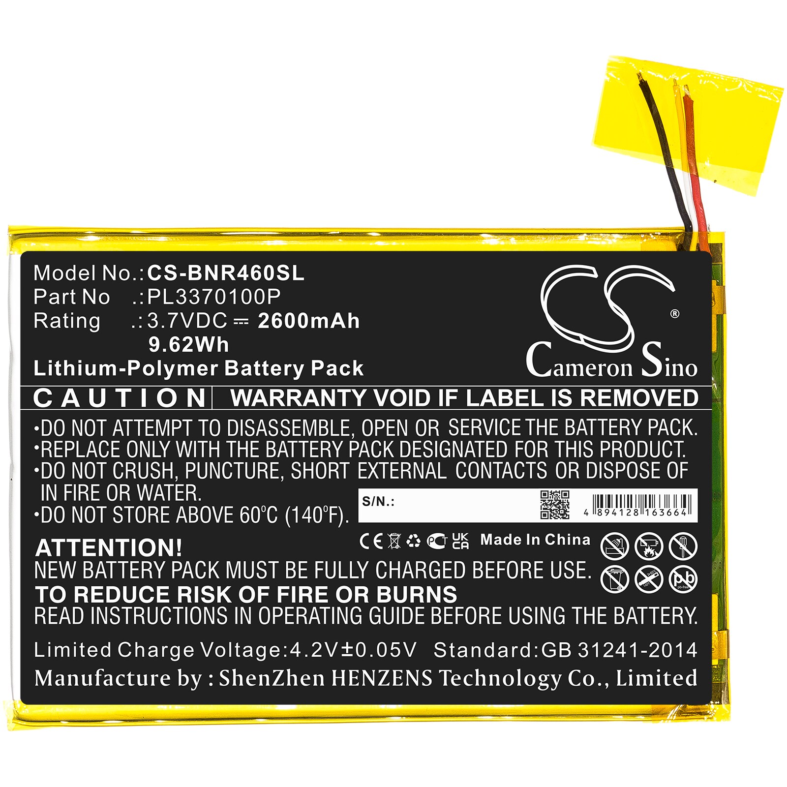 Nettbrettbatteri for Barnes & Noble Nook 7, BNTV460, BNTV450 og andre.