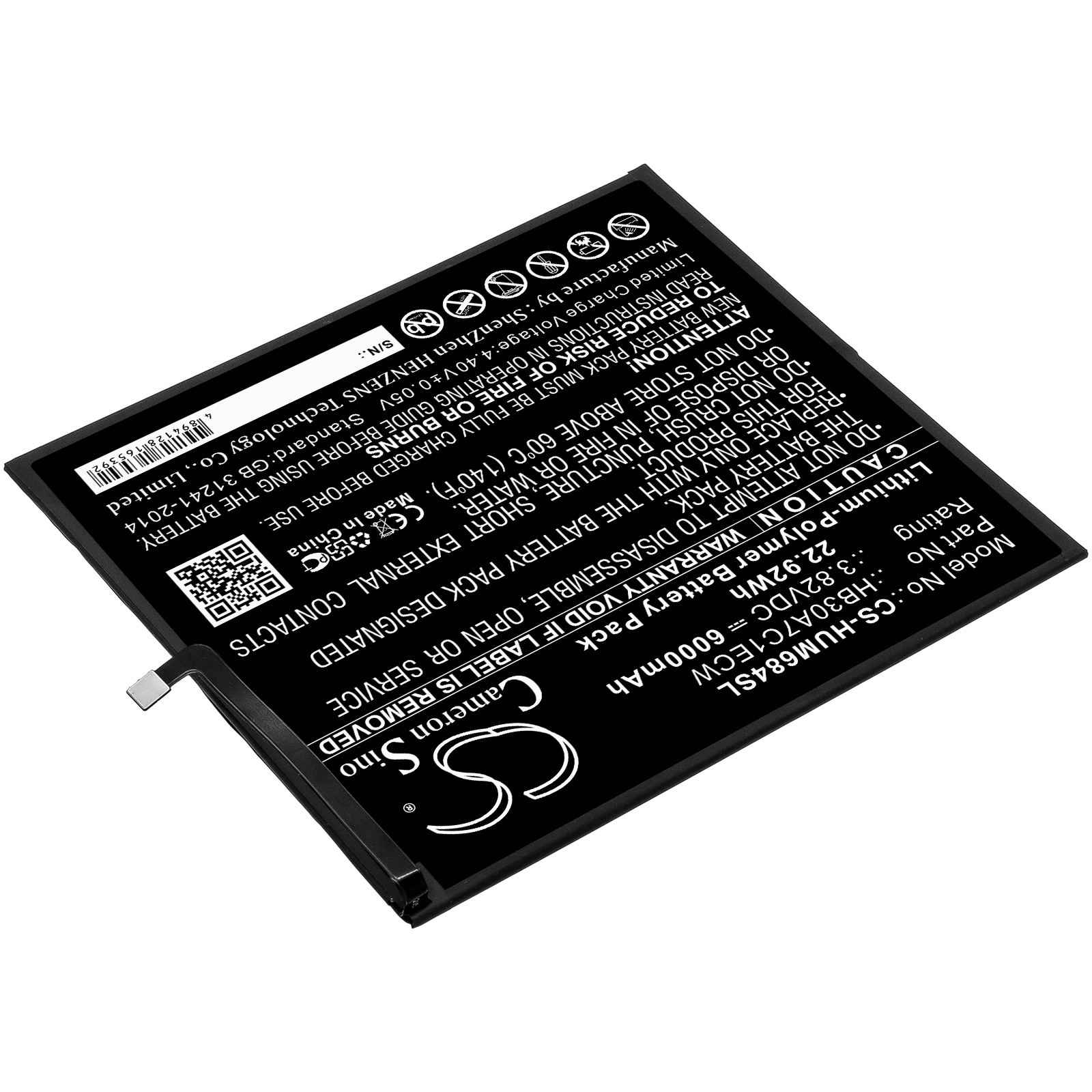 Batteri til nettbrett for Huawei MediaPad M6 8.4, VRD-AL09, VRD-W09